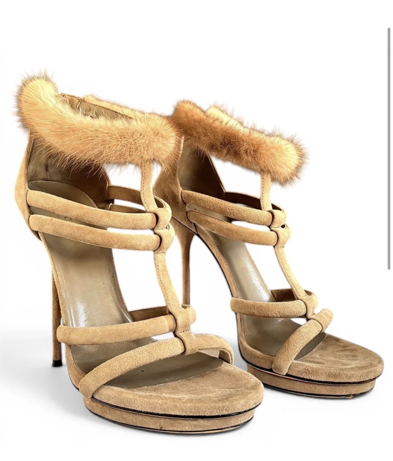 Rare Tom Ford Gucci Era Fur Mink Heels